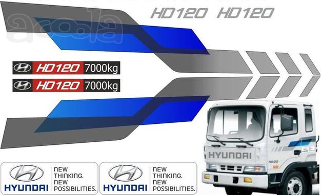 Комплект наклеек на кабину Hyundai HD120